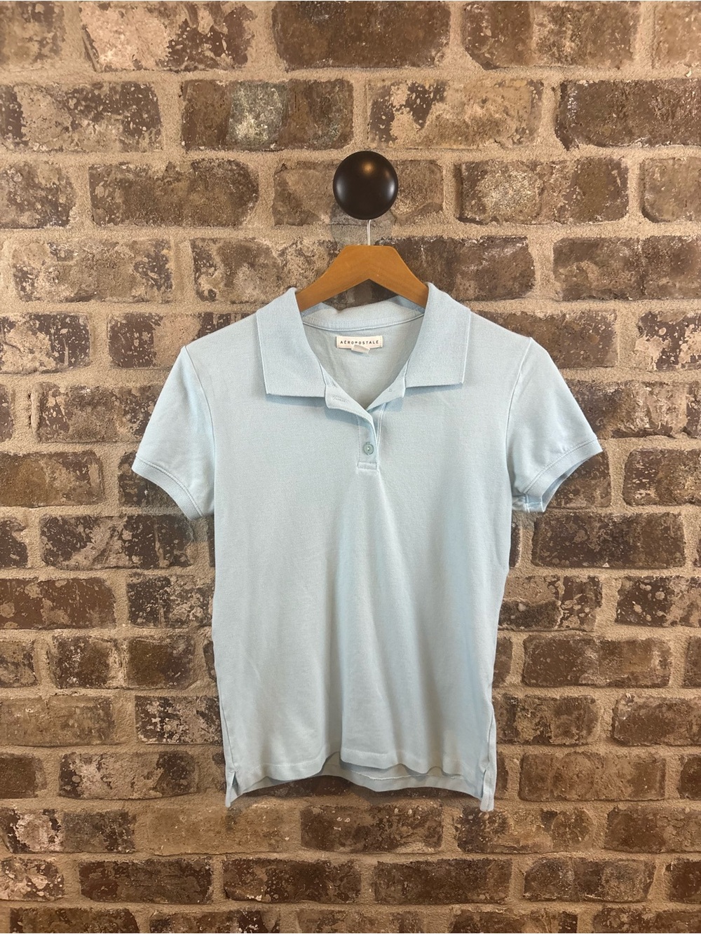 Aeropostale Crewneck Polo Top - Light Blue Size L